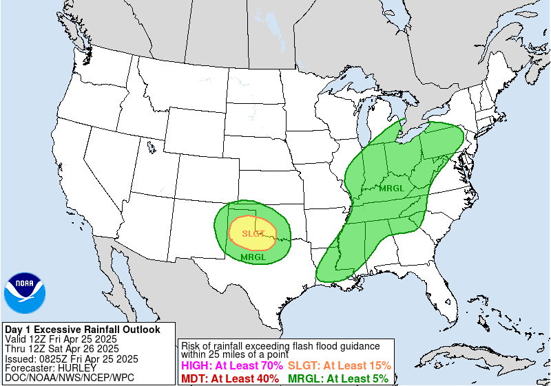 Day 1 Excessive Rainfall Forecast