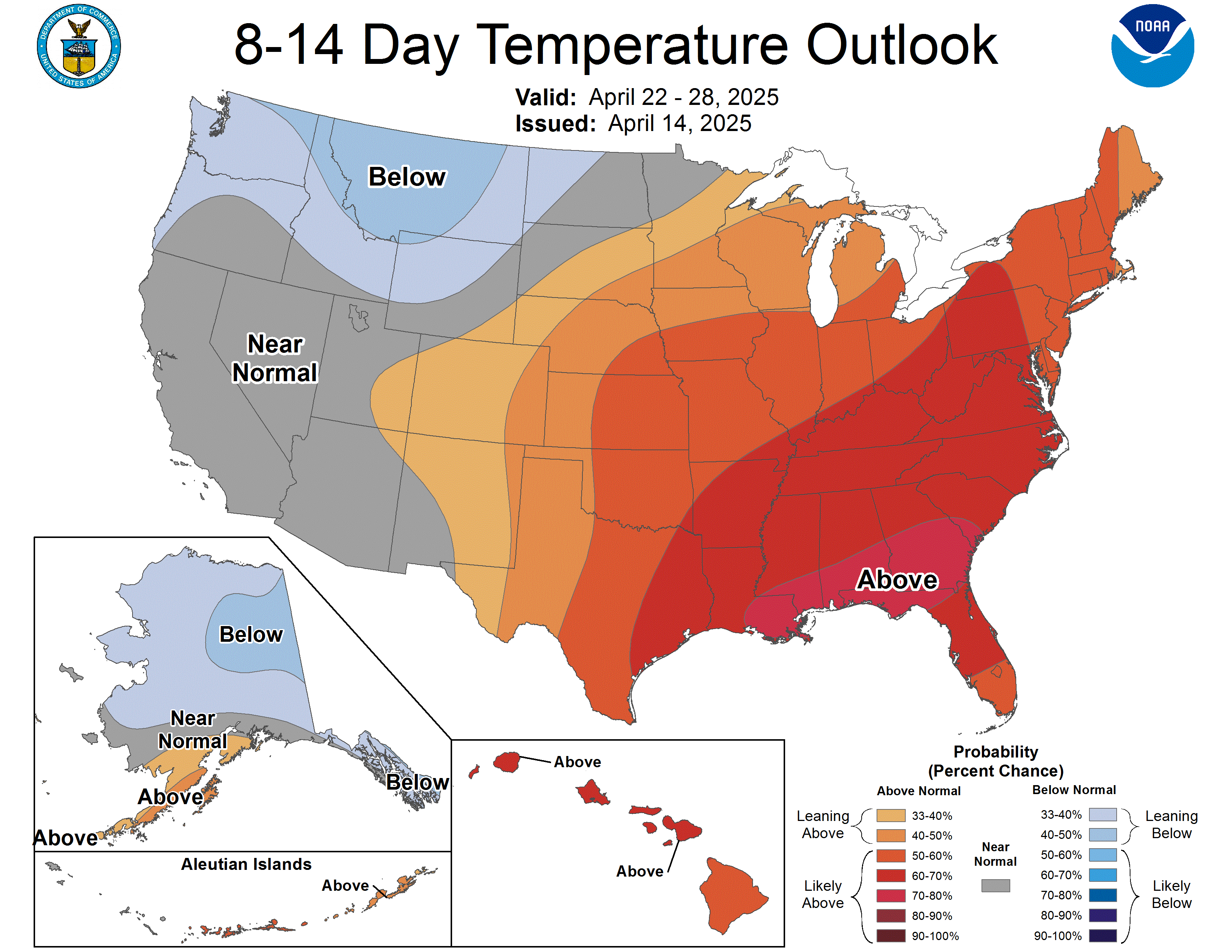 8 to 14 Day Outlook - Temperature Probability