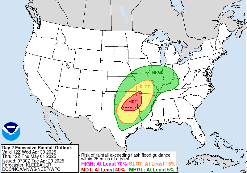 Day 2 Excessive Rainfall Forecast